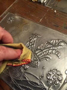 2015 02 04 Tangles on Pewter and a Rooster Stencil11